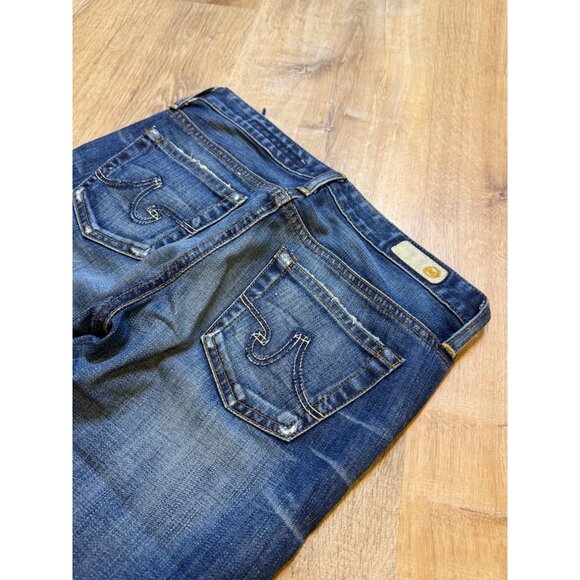 Y2K Adriano Goldschmied Angel Low Rise Boot Cut Denim Jeans Distressed Blue Wash - Picture 7 of 7